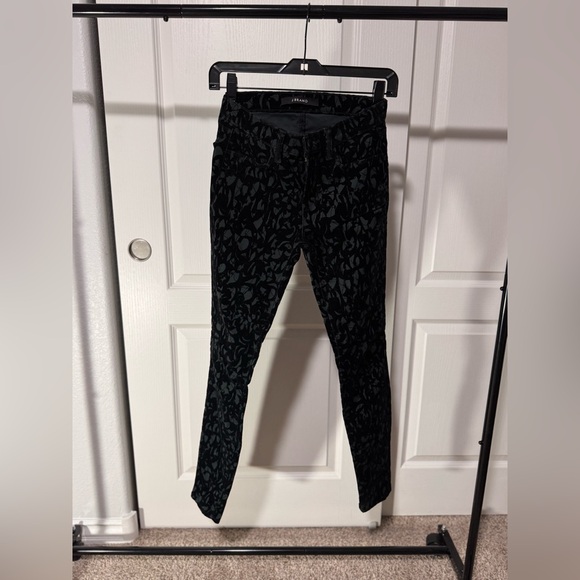 J brand black velvet Patterned Women's Pants Size 25 - Picture 5 of 8